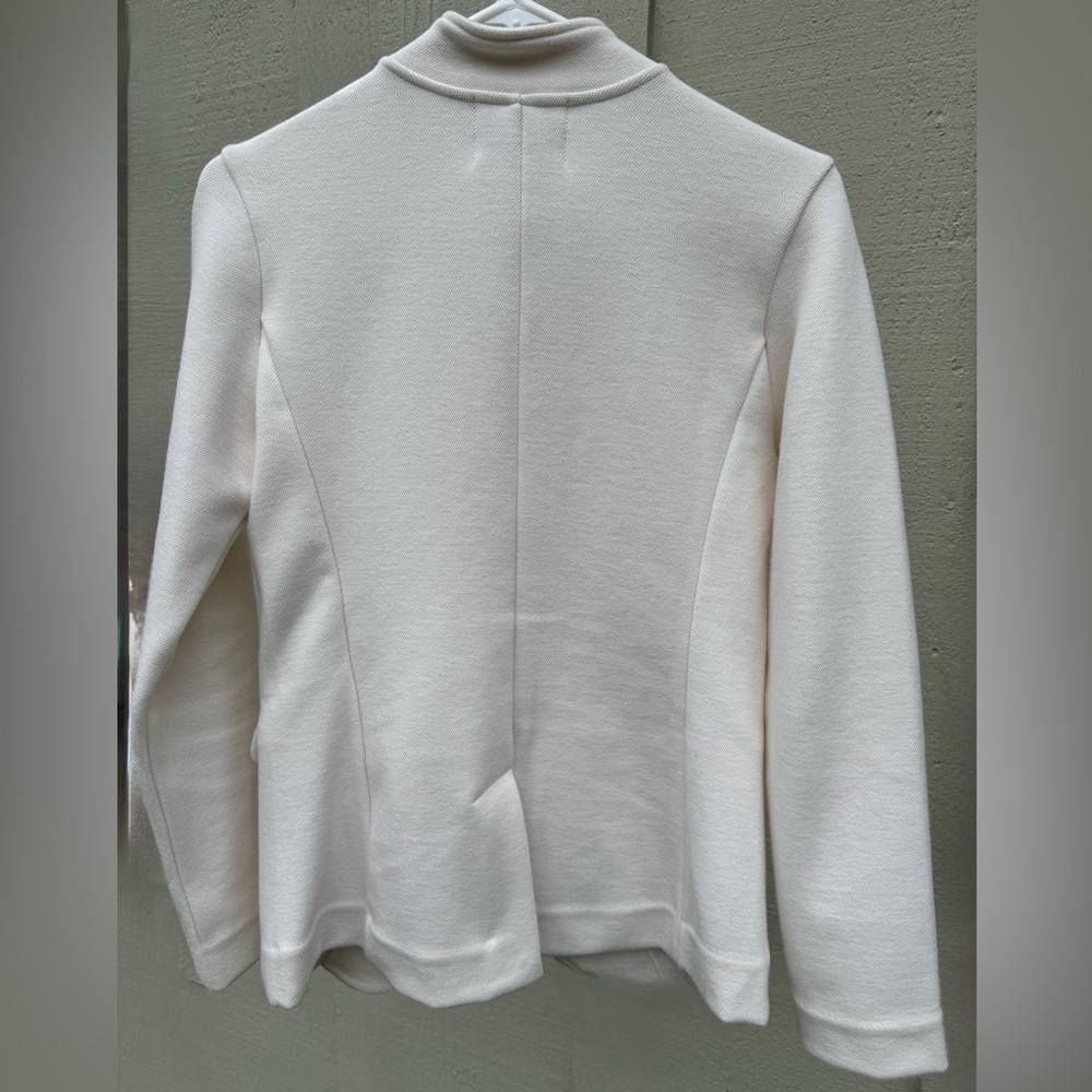 BANANA REPUBLIC KNIT PIQUE BLAZER BAND MILITARY SNOW DAY IVORY XS (or S) 885486 - Picture 11 of 14